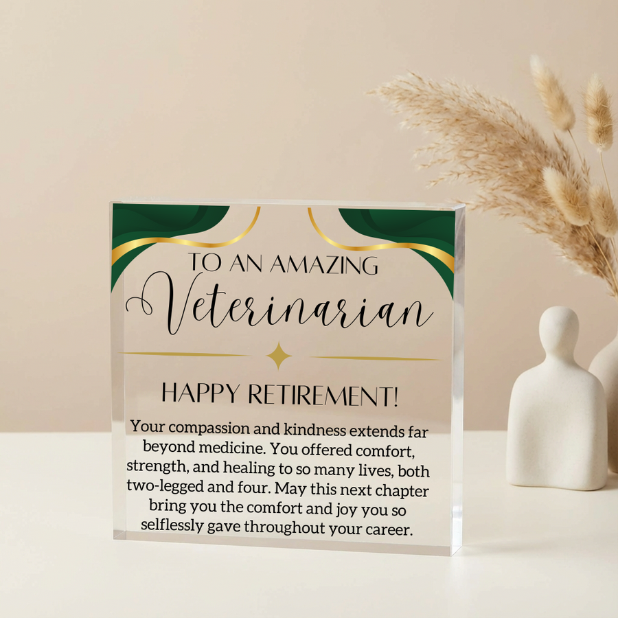 Personalized Veterinarian Retirement Plaque