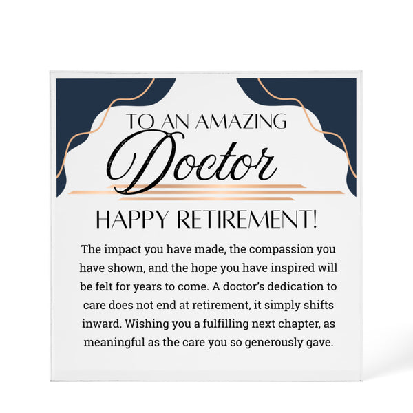Personalized Doctor Retirement Plaque