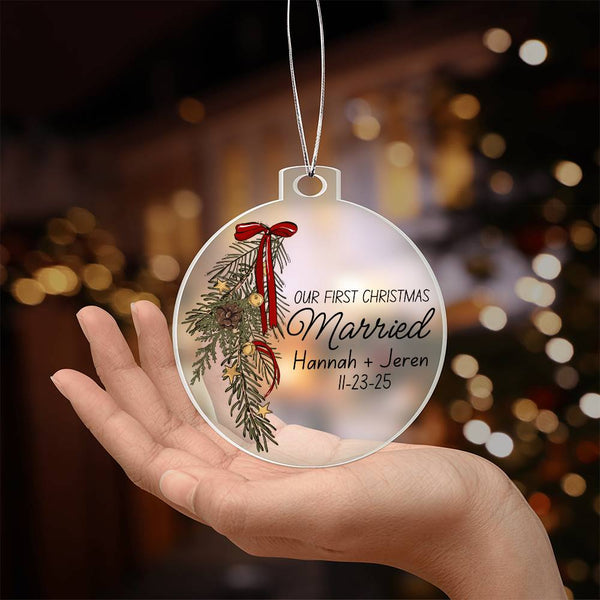 Personalized Newlywed Christmas Ornament