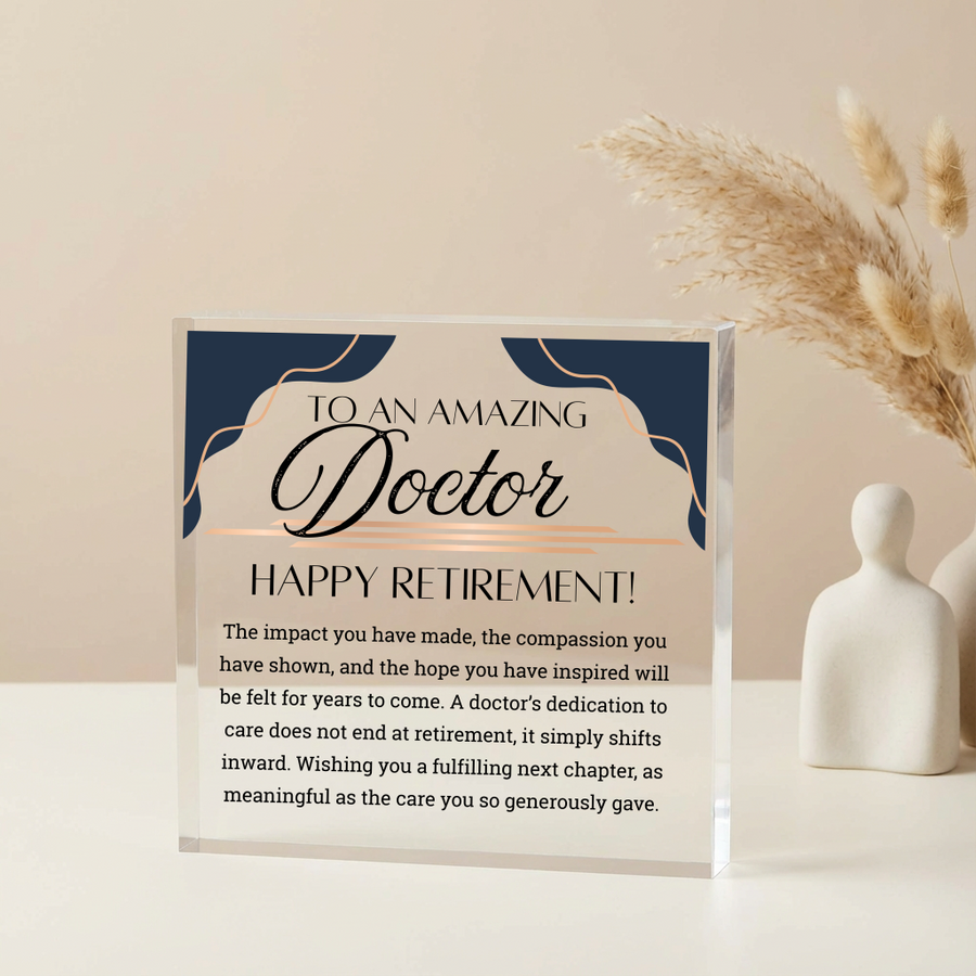 Personalized Doctor Retirement Plaque