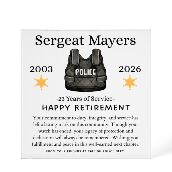 Personalized Teacher Retirement Plaque