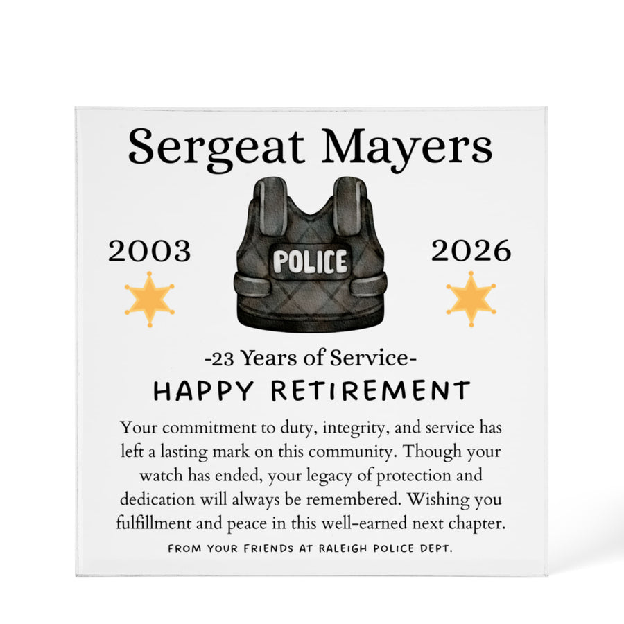 Personalized Teacher Retirement Plaque