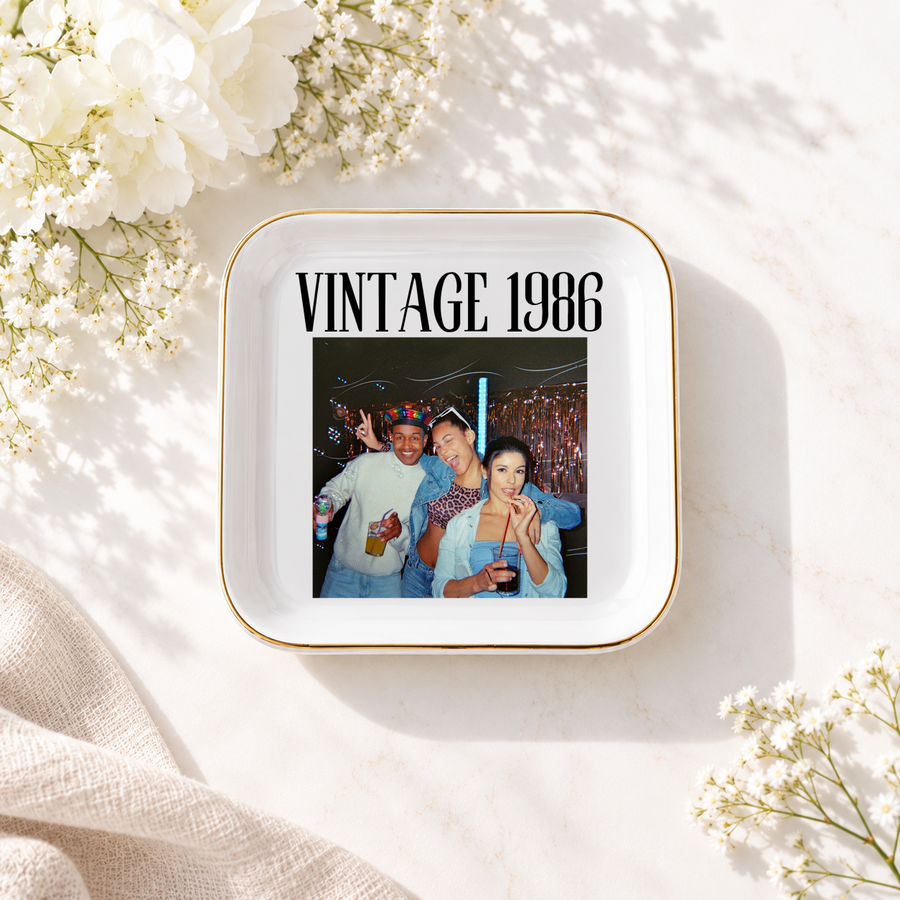 5 Personalized Photo Trinket Dish, Custom Ring Dish, Best Friend Sister Gift, Jewelry Dish Keepsake