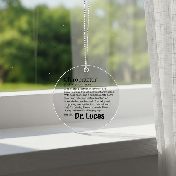 Chiropractor Ornament Personalized Gift, Custom Chiropractic Gift for New Graduate Shatterproof