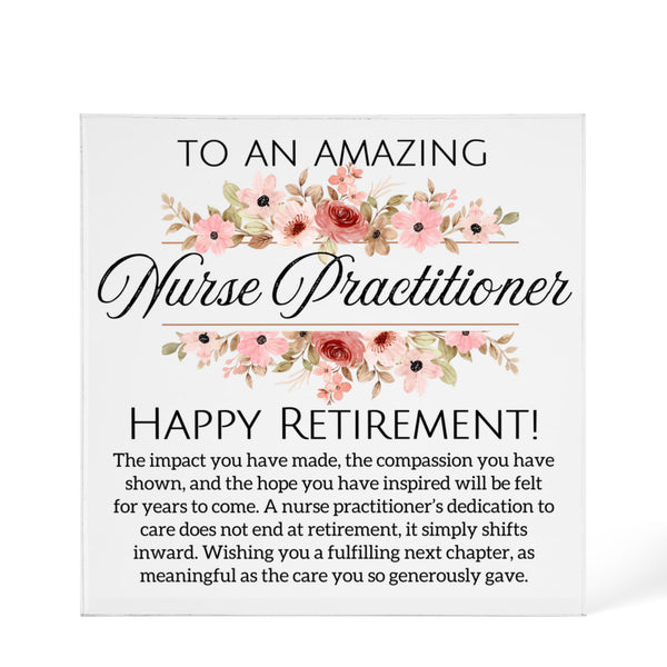 Personalized Nurse Practitioner Retirement Plaque