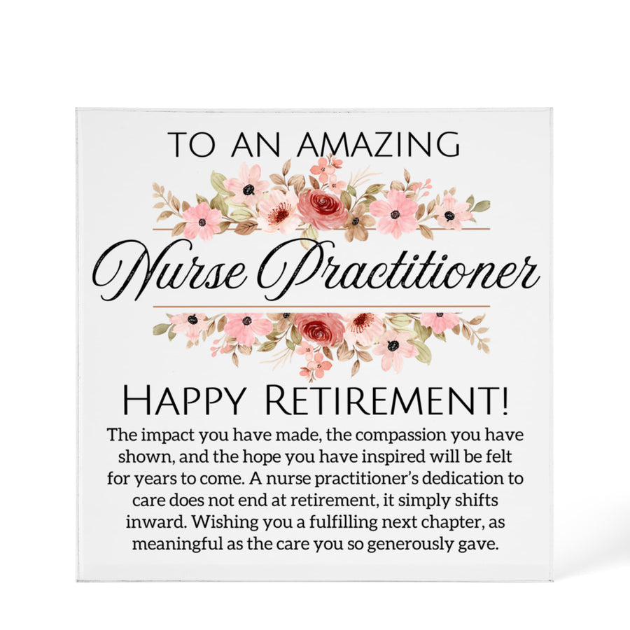Personalized Nurse Practitioner Retirement Plaque