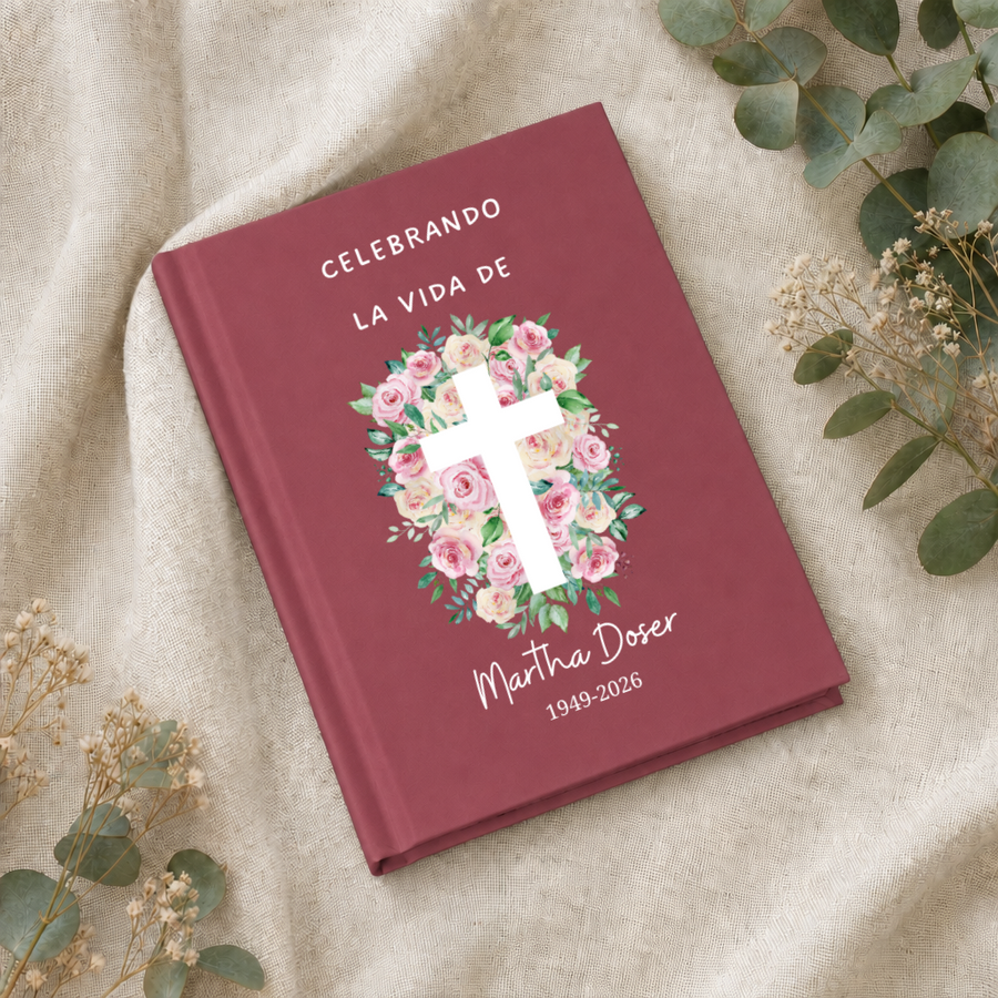 Libro de Firmas Personalizado Para Funeral Con Poto, Libro De Celebración De Vida, Libro De Visitas Para Funeral En Memoria De Un Ser Querido