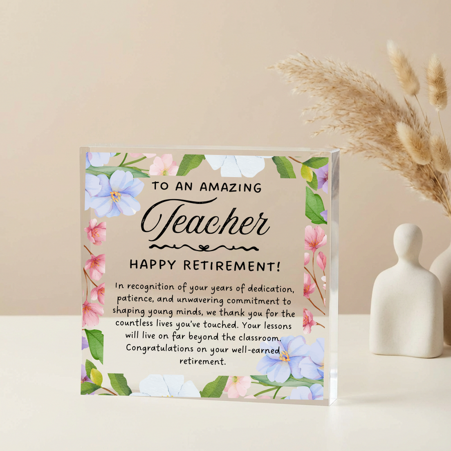 Personalized Teacher Retirement Plaque