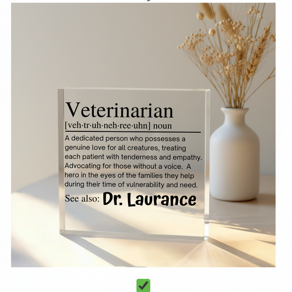 Personalized Veterinarian Acrylic Plaque
