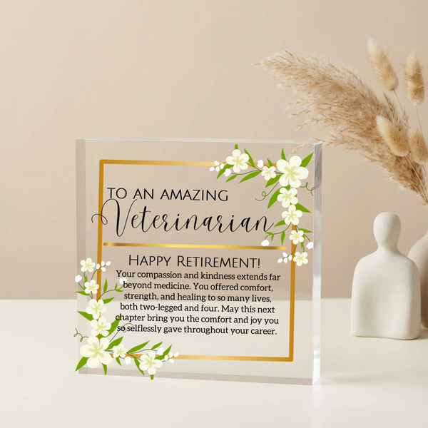 Personalized Veterinarian Retirement Plaque