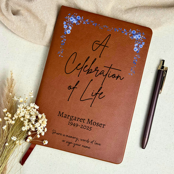 Personalized Funeral Guest Book