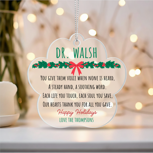 Personalized Veterinarian Ornament