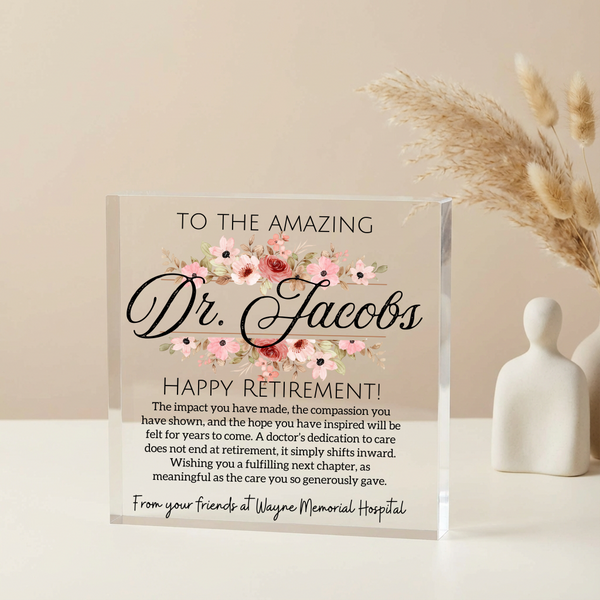 Personalized Doctor Retirement Plaque