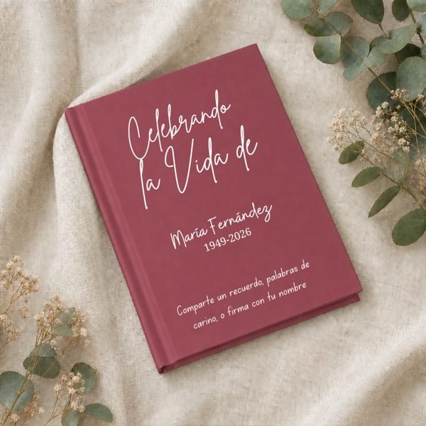 Libro de Firmas Personalizado Para Funeral Con Poto, Libro De Celebración De Vida, Libro De Visitas Para Funeral En Memoria De Un Ser Querido
