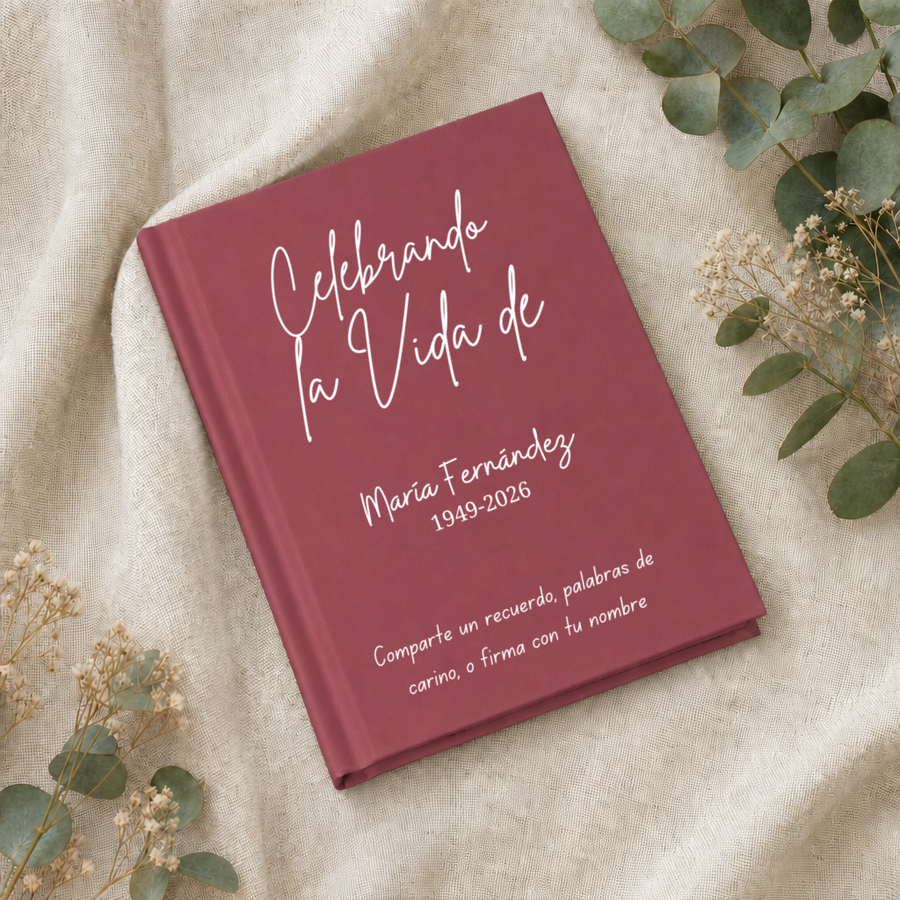 Libro de Firmas Personalizado Para Funeral Con Poto, Libro De Celebración De Vida, Libro De Visitas Para Funeral En Memoria De Un Ser Querido