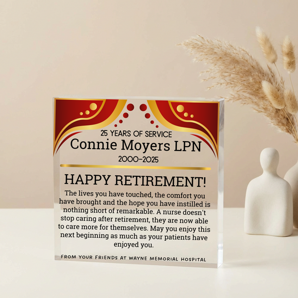 Personalized Nurse Retirement Plaque