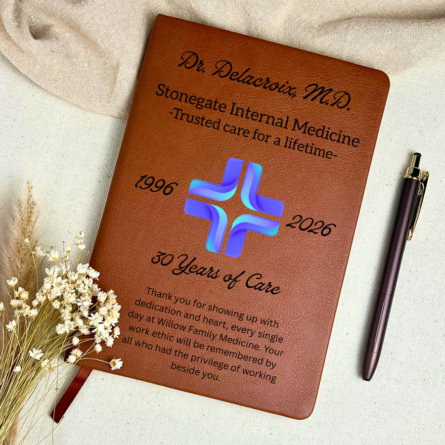 Personalized Dentist Retirement Gift, Custom Name Journal for Retiring Doctor, Dental Office Keepsake Notebook