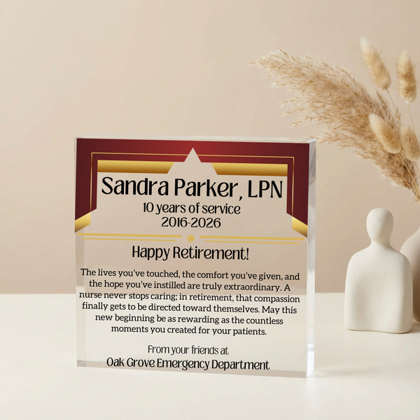 Personalized Nurse Retirement Plaque