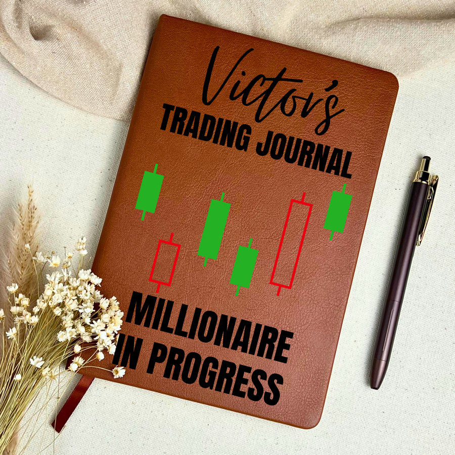 Personalized Trading Log - Market Finance Gift, Trader Journal Gift For Day Trader, Notebook For Stock Broker, Crypto Trader Forex, Investor
