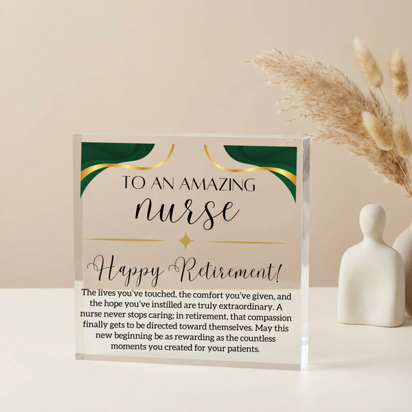 Personalized Nurse Retirement Plaque