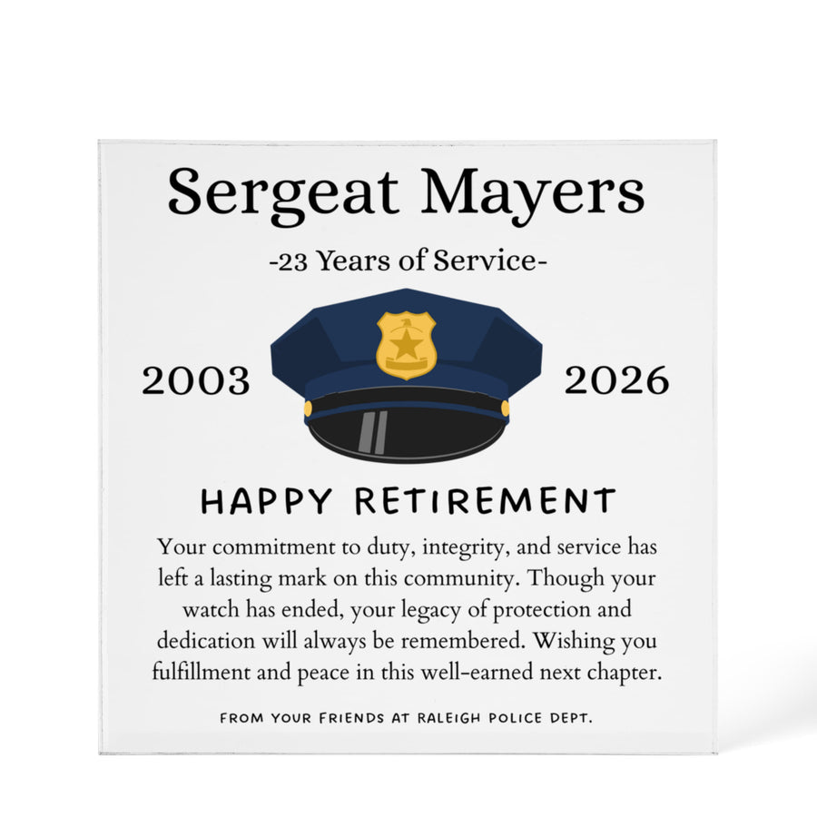 Personalized Teacher Retirement Plaque