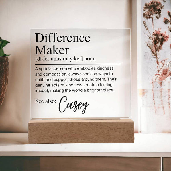 Difference Maker Personalized Night Light