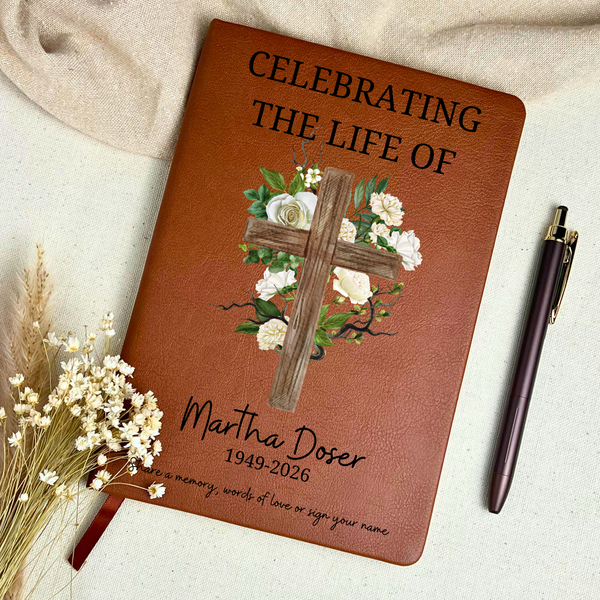 Personalized Funeral Guest Book