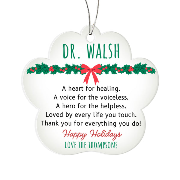 Personalized Veterinarian Ornament