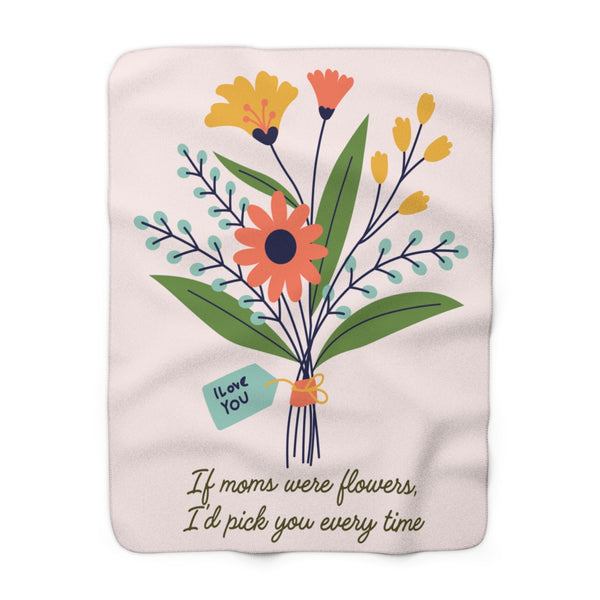 Personalized Floral Blanket
