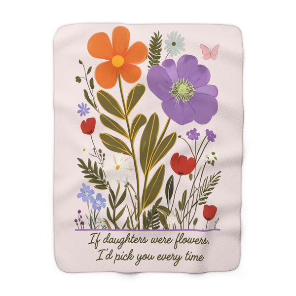 Personalized Floral Blanket